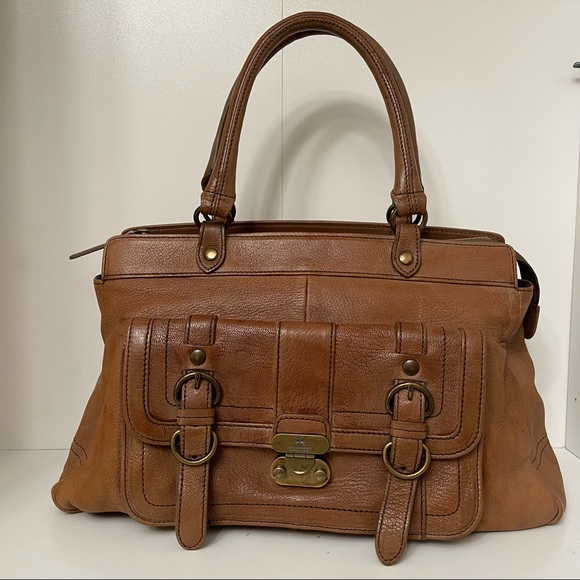 Burberry Handbags - Authentic Burberry Leather satchel blue label vintage